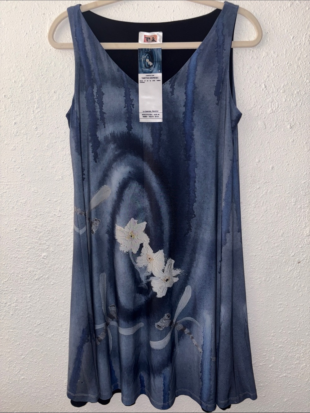 NWT Le Galeriste "Charted Love" V-Neck Dress by Tabitha Kremesec - M